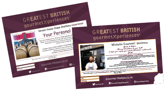 GourmetXperience Certificate samples